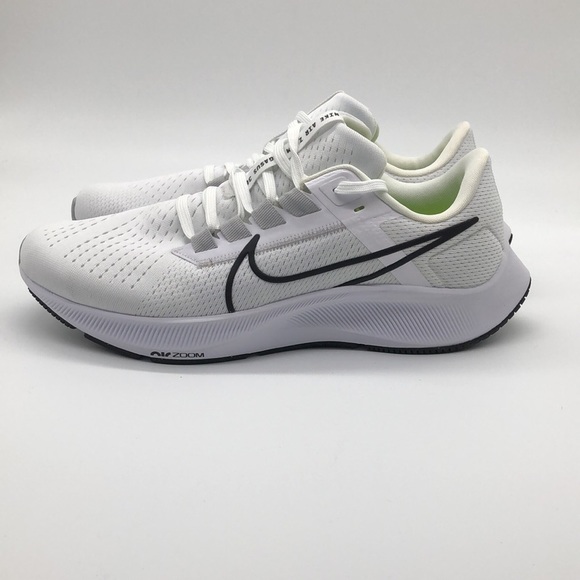 Nike Air Zoom Pegasus 38 Shoes Men's White Black (CW7356-100) - Picture 3 of 5
